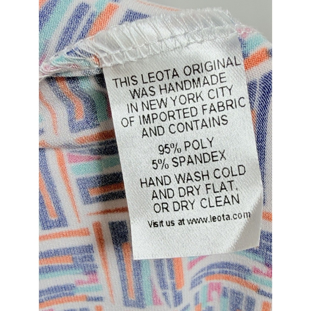 Leota 4L Wrap Dress Geometric Print Knee Length Stretch Career Office Plus Size - Picture 11 of 16